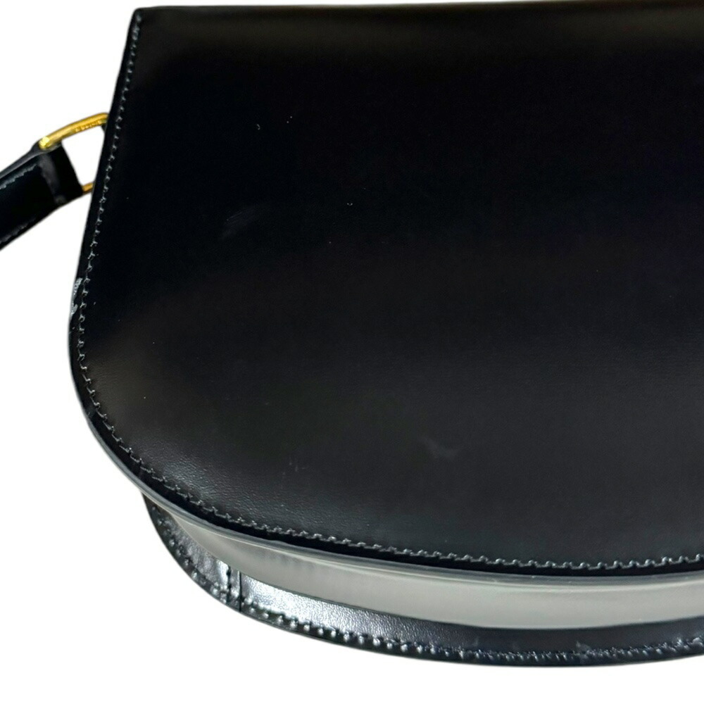 CELINE Besaz Triomphe Shoulder Bag Leather Black 110413BF4.38NO - Picture 8 of 8